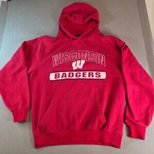 Colosseum Wisconsin Badgers Hoodie Men’s M Red NCAA Sweatshirt